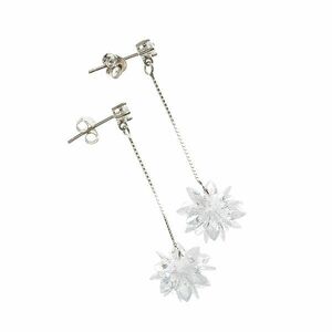 Cercei argint cu flori de gheata imagine
