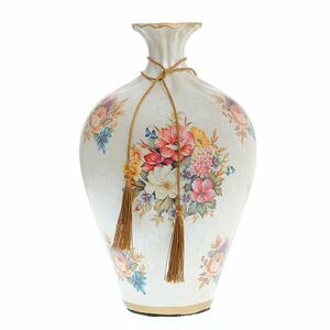 Vaza decorativa cu flori pictate imagine