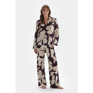 Pantaloni lungi de pijama cu model floral imagine