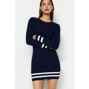 Rochie-pulover mini cu striatii imagine
