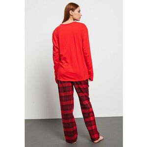 Pijama de bumbac cu pantaloni in carouri imagine