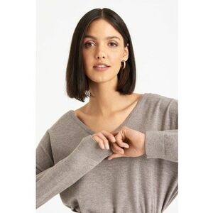 Rochie-pulover cu decolteu in V imagine