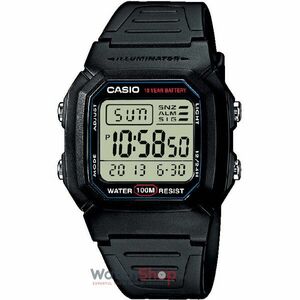 Ceas Casio COLLECTION W-800H-1AVES Baterie 10 ani imagine