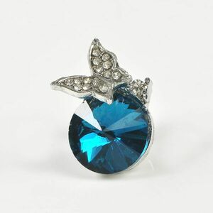 Brosa fluture cu piatra albastra imagine
