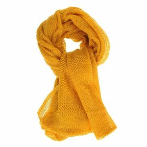 Fular tricotat galben imagine