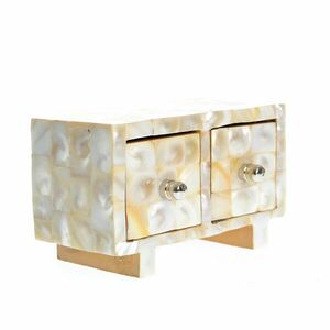 Cutie de bijuterii din lemn si sidef cu 2 compartimente imagine