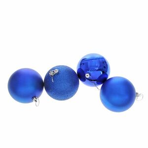 Set 4 globuri albastre 10 cm imagine