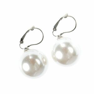 Cercei argintii cu perle albe imagine