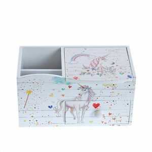 Cutie de bijuterii din lemn cu unicorn imagine