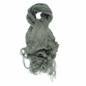 Fular tricotat gri lung imagine