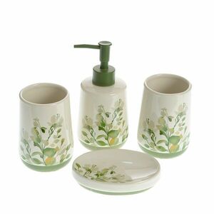 Set de baie din ceramica cu print floral imagine