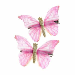 Set 2 agrafe cu fluturi roz imagine