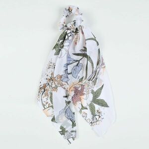 Elastic alb cu imprimeu floral imagine