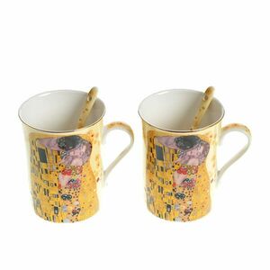Set 2 cani Klimt din ceramica imagine