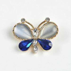Brosa fluture cu pietre albastre imagine