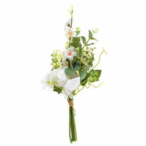 Buchet din flori artificiale albe 36 cm imagine