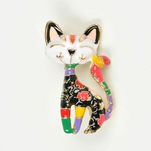 Brosa model pisica multicolora imagine