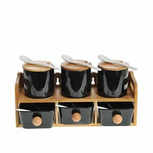 Set 6 recipiente negre din ceramica imagine