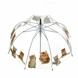 Umbrela transparenta cu pisici imagine