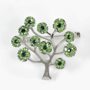 Brosa copac cu flori verzi imagine