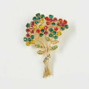 Brosa buchet de flori multicolore imagine
