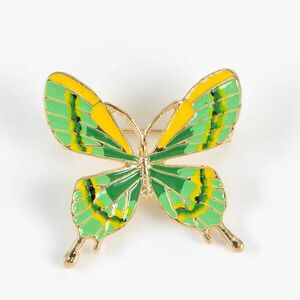 Brosa martisor fluture cu aripi verzi imagine