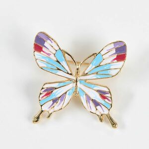 Brosa martisor fluture cu aripi colorate imagine