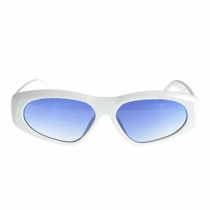 Ochelari de soare albi si lentile bleu imagine