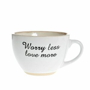 Cana din ceramica Worry less love more imagine