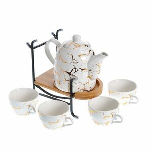 Set ceainic cu 4 cesti din ceramica imagine
