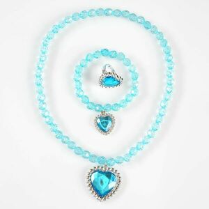 Set bijuterii 3 piese cu inima albastra imagine