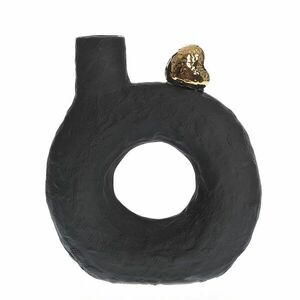 Vaza neagra din ceramica 20 cm imagine