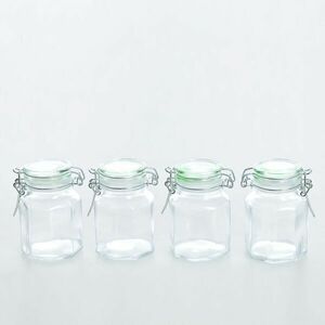 Set 4 mini borcane din sticla imagine