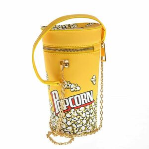 Geanta galbena cu design Popcorn imagine