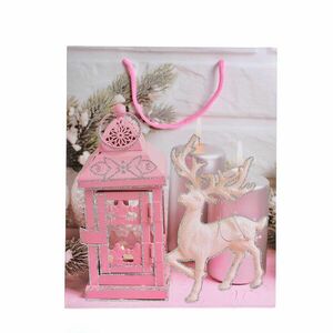 Punga roz de cadou cu ren imagine