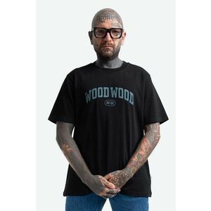 Wood Wood tricou din bumbac Bobby IVY T-shirt culoarea negru, cu imprimeu 12135703.2489-GREYMEL imagine