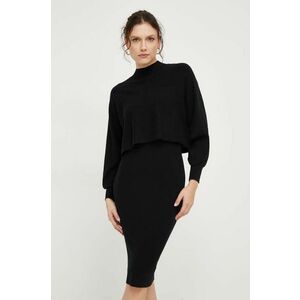 Answear Lab rochie si pulover culoarea negru imagine
