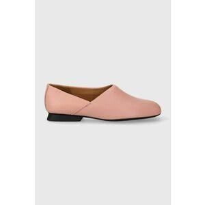 Camper pantofi de piele Casi Myra femei, culoarea roz, cu toc plat, K201083.004 imagine