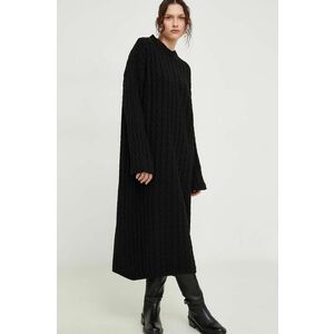 Answear Lab rochie culoarea negru, maxi, oversize imagine