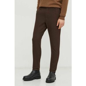Les Deux pantaloni barbati, culoarea maro, mulata imagine