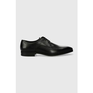 BOSS pantofi de piele Theon barbati, culoarea negru, 50512173 imagine