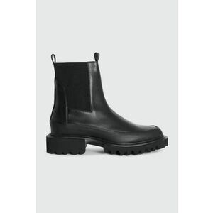 AllSaints cizme de piele Harlee Boot culoarea negru, cu toc plat, WF609Z imagine