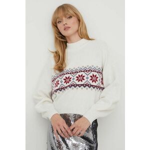 Hollister Co. pulover femei, culoarea alb imagine