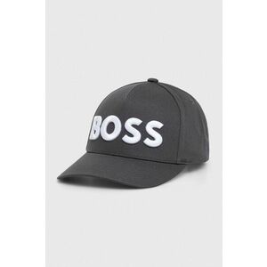 BOSS șapcă culoarea gri, cu imprimeu 50502178 imagine