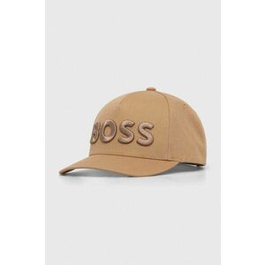 BOSS șapcă culoarea bej, cu imprimeu 50502178 imagine