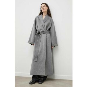 By Malene Birger palton de lana culoarea gri, de tranzitie, oversize imagine