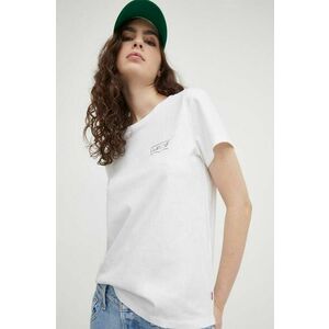 Levi's tricou din bumbac femei, culoarea alb imagine