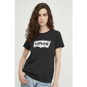 Levi's tricou din bumbac femei, culoarea negru imagine