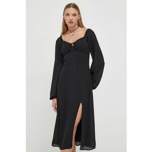 Hollister Co. rochie culoarea negru, midi, evazati imagine