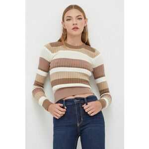 Hollister Co. pulover femei, culoarea maro, light imagine